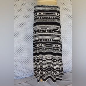 Printed cotton maxi skirt
